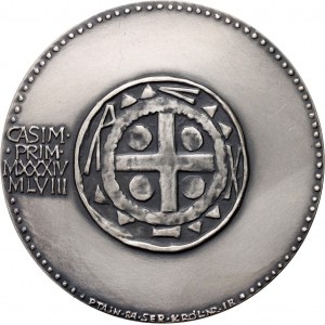 République populaire de Pologne, Série royale PTAiN, médaille d'argent 1984, Casimir Ier le Restaurateur