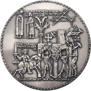 République populaire de Pologne, Série royale PTAiN, médaille d'argent 1984, Casimir Ier le Restaurateur