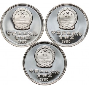 China, set of 5 Yuan 1990 (3 pieces)