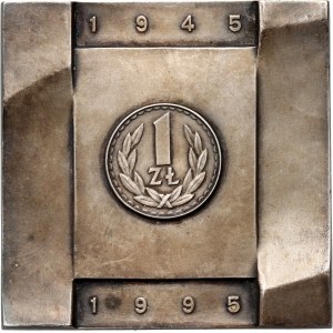 Third Republic, plaque, 1995, 50th anniversary of the establishment of the National Bank of Poland