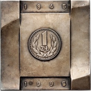 Third Republic, plaque, 1995, 50th anniversary of the establishment of the National Bank of Poland