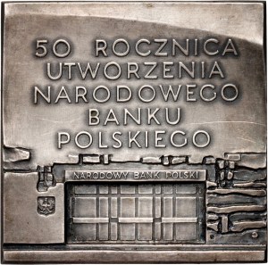 Third Republic, plaque, 1995, 50th anniversary of the establishment of the National Bank of Poland