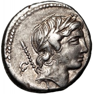 Římská republika, Pub. Crepusius 82 př. n. l., denár, Řím