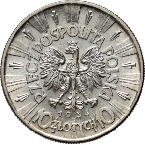 II RP, 10 zlotys 1934, Varsovie, Józef Piłsudski