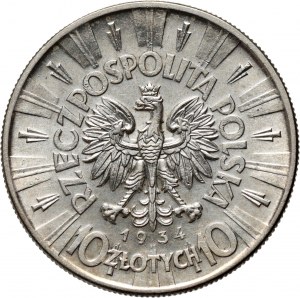 II RP, 10 zloty 1934, Warsaw, Józef Piłsudski