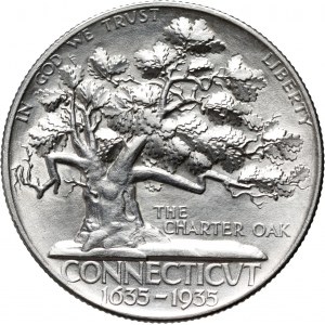 Spojené Štáty Americké, 1/2 dolára 1935, Connecticut Tercentenary