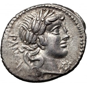 Repubblica romana, C. Vibius Pansa 90 a.C., denario, Roma