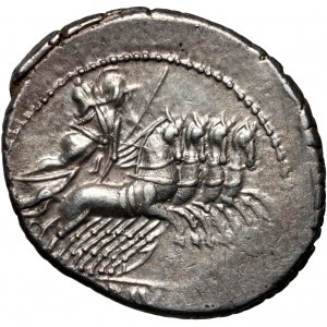 Repubblica romana, C. Vibius Pansa 90 a.C., denario, Roma