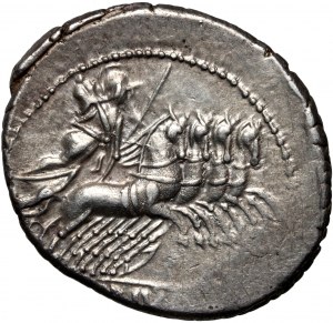 Římská republika, C. Vibius Pansa 90 př. n. l., denár, Řím
