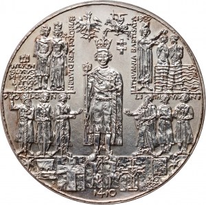 People's Republic of Poland, PTAiN royal series, 1977 silver medal, Ladislaus Jagiello