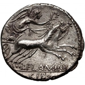 Republika Rzymska, L. Flaminius Chilo 109/108 p.n.e., denar, Rzym