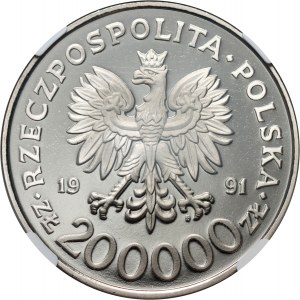 Third Republic, 200000 gold 1991, 200th anniversary of the 3rd of May Constitution, SAMPLE, nickel