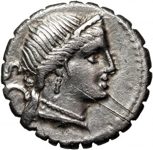 Roman Republic, C. Naevius Balbus 79 BC, Denar Serratus, Rome