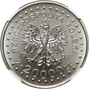 III RP, 20000 złotych 1993, XVII Zimowe Igrzyska Olimpijskie Lillehammer 1994, PRÓBA, nikiel