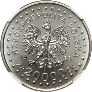 Third Republic, 20000 gold 1993, XVII Olympic Winter Games Lillehammer 1994, SAMPLE, nickel