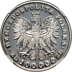 III RP, 100000 złotych 1990, Mały tryptyk, Fryderyk Chopin