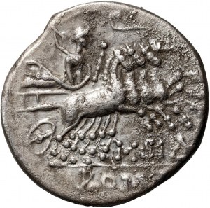 Römische Republik, Q. Curtius M. Silanus 116/115 v. Chr., Denar, Rom
