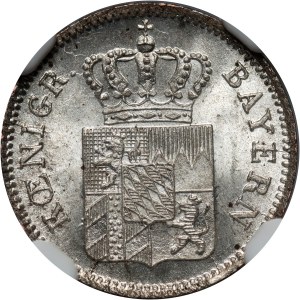 Německo, Bavorsko, Ludwig I, Maximilian II, krajcar 1856