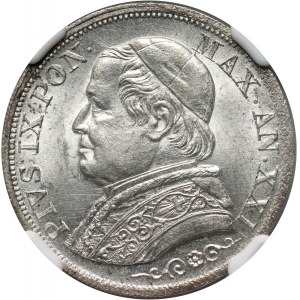 Watykan, Pius IX, lira 1866 R, Rzym