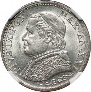 Vatican, Pius IX, Lira 1866 R, Rome