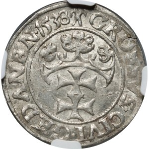 Sigismund I the Old, penny 1538, Gdańsk