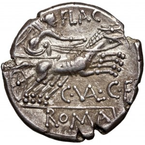 Římská republika, C. Valerius Flaccus 140 př. n. l., denár, Řím
