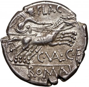 Republika Rzymska, C. Valerius Flaccus 140 p.n.e., denar, Rzym