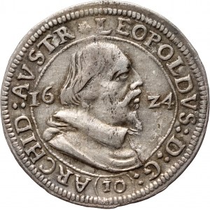 Rakúsko, Leopold V, 10 krajcars 1624, Hall