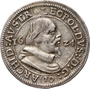 Autriche, Leopold V, 10 krajcars 1624, Hall