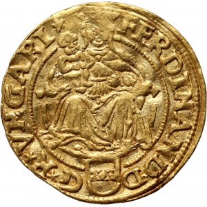 Uhersko, Ferdinand I., goldgulden 1553 H, Nagyszeben