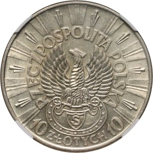 II RP, 10 zloty 1934, Varsavia, Józef Piłsudski, Aquila Strzelecki