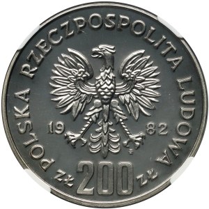 République populaire de Pologne, 200 zloty 1982, Boleslaw III la Wrymouth, buste, ÉCHANTILLON, nickel
