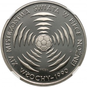 Poľská ľudová republika, 200 zlatých 1988, XIV. majstrovstvá sveta vo futbale - Taliansko 1990, SAMPLE, nikel