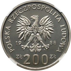 People's Republic of Poland, 200 gold 1988, XIV World Cup - Italy 1990, SAMPLE, nickel