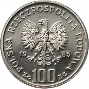 PRL, 100 złotych 1985, Przemysław II, PRÓBA, nikiel