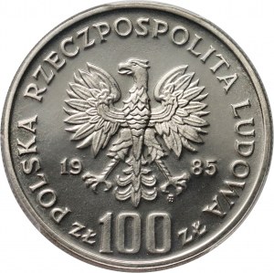 PRL, 100 złotych 1985, Przemysław II, PRÓBA, nikiel