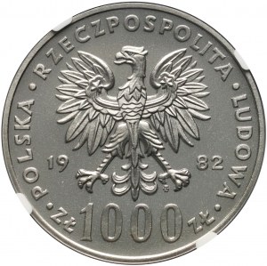 Poľská ľudová republika, 1000 zlotých 1982, pápež Ján Pavol II., nikel