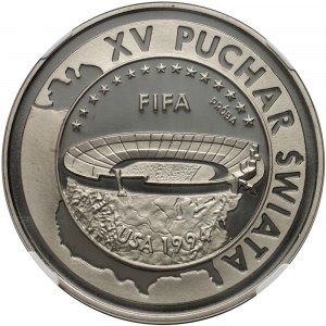 III RP, 1000 or 1994, XV Coupe du Monde de la FIFA USA 1994, ÉCHANTILLON, nickel