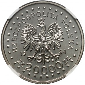 III RP, 20000 zloty 1994, 200° anniversario dell'insurrezione di Kosciuszko, CAMPIONE, nichel