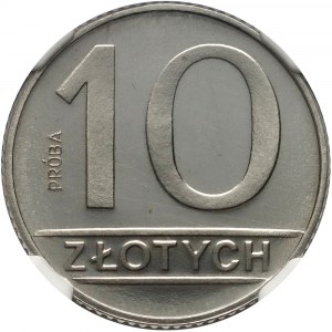 PRL, 10 Zloty 1989, PRÓBA, Nickel