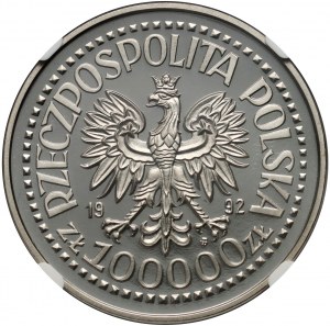 Third Republic, 100000 gold 1992, Wojciech Korfanty, PRÓBA, nickel