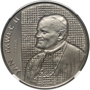 PRL, 5000 złotych 1989, Jan Paweł II, PRÓBA, nikiel