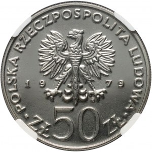 People's Republic of Poland, 50 gold 1979, Mieszko I, SAMPLE, nickel