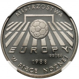 Volksrepublik Polen, 200 Gold 1987, Fußball-Europameisterschaft 1988, MUSTER, Nickel