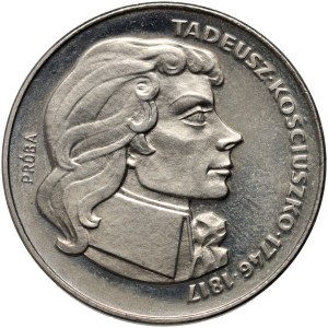 PRL, 100 zloty 1976, Tadeusz Kościuszko, PRÓBA, nichel