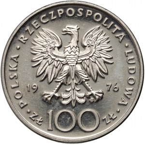 PRL, 100 zloty 1976, Tadeusz Kościuszko, PRÓBA, nichel