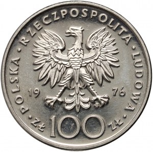 PRL, 100 zlotých 1976, Tadeusz Kościuszko, PRÓBA, nikel