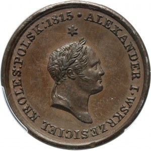 Polské království, medaile z roku 1826, na památku úmrtí cara Alexandra I.