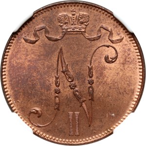 Finlandia, Nicola II, 5 pennia 1908
