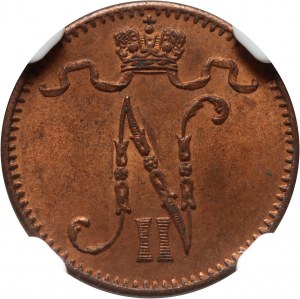 Finlandia, Mikołaj II, 1 penni 1907, Helsinki